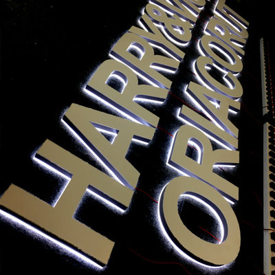 Restoran Arkadan Aydınlatmalı Mektup Burcu 2-20cm Derinlik Akrilik Led Glow Tabela