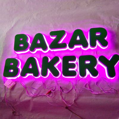 İş İçin Açık 3D Işıklı Led Arkadan Aydınlatmalı Harf Işareti Logosu