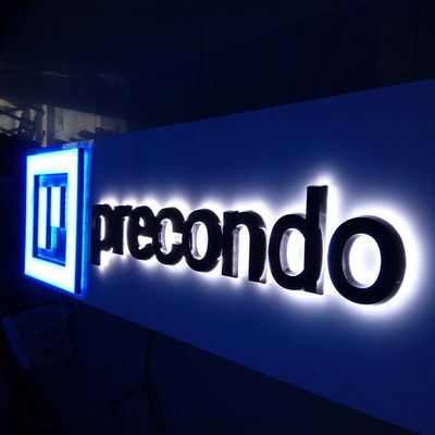 Shopfront Saydam Akrilik Arkadan Aydınlatmalı Harfler Şirketler İçin 40cm İşaretler