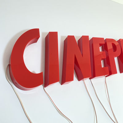 Açık Hava Mağazası Işıklı LED Akrilik Harfler İşaretler 12V DC