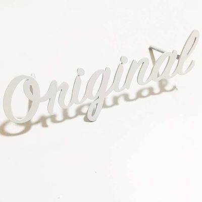 Düz Kesim Beyaz Boya Metal Harf İşareti Fırçalı SS304 Kanal Harf Tabela