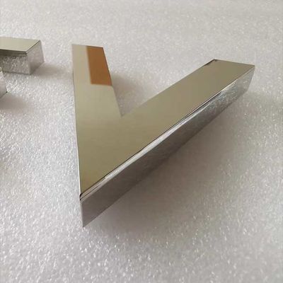 Alfabe Harfli Vitrin Tabela Gümüş Ayna 2cm Kalınlık Fabrikasyon Metal Harfler