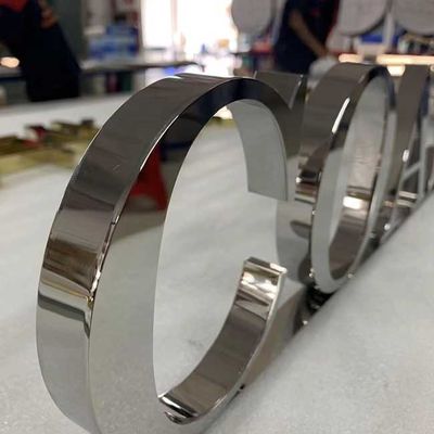 Alfabe Harfli Vitrin Tabela Gümüş Ayna 2cm Kalınlık Fabrikasyon Metal Harfler