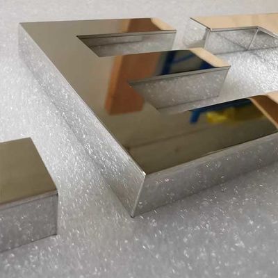 Alfabe Harfli Vitrin Tabela Gümüş Ayna 2cm Kalınlık Fabrikasyon Metal Harfler