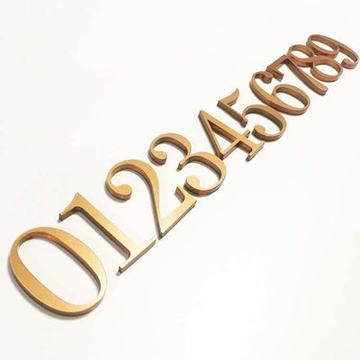 Düz Kesilmiş Akrilik Harf İşareti Katı Akrilik Kapı Numarası İşaretleri CE ROHS