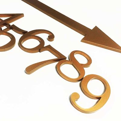 Düz Kesilmiş Akrilik Harf İşareti Katı Akrilik Kapı Numarası İşaretleri CE ROHS