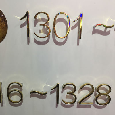 Işıklı Paslanmaz Çelik 304 Metal Adres İşaretleri Vidalı Montaj