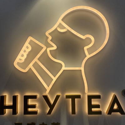 Açık 3d Işıklı Halo Işıklı İşaret Harfleri Duvara Monte UL