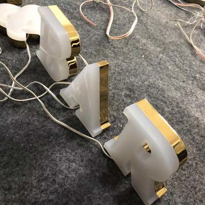 12mm Akrilik Şirket Logosu Duvar İşareti Alüminyum Kanal Harfleri Anti Pas