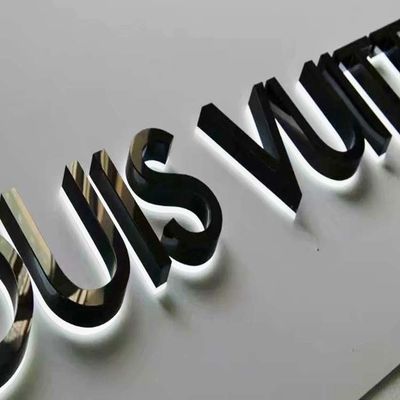 Metal Ters Aydınlatmalı Kanal Mektup İşaretleri Dev Işıklı Mektup OEM ODM