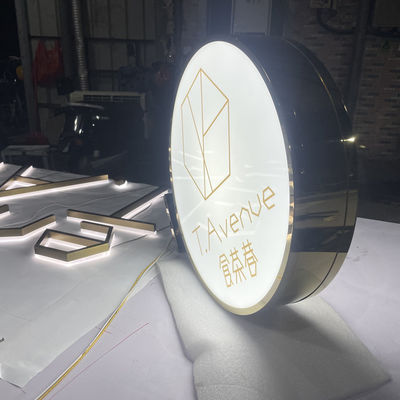 Yuvarlak Aydınlık Akrilik Işık Kutusu Tabela Mağazası Anti Pas Anti Septik Kullanın