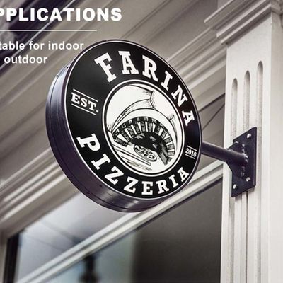 Yuvarlak Aydınlık Akrilik Işık Kutusu Tabela Mağazası Anti Pas Anti Septik Kullanın