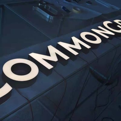 3d Paslanmaz Çelik Harfler Logo Burcu Led İş Shopfront Tabela CE ROHS