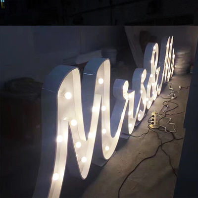 Düğün Dekor Marquee Harf Işareti Metal Boyalı CE ROHS