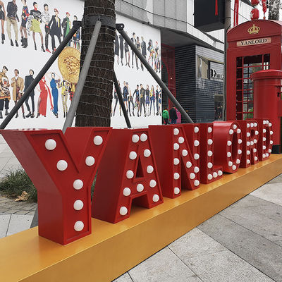 Açık Işıklı Dev Kayan Yazılı Harfler Işıklar Galvanik