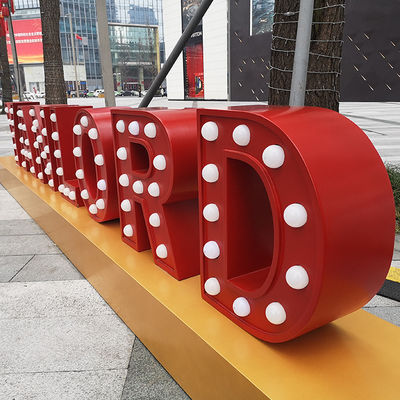 Açık Işıklı Dev Kayan Yazılı Harfler Işıklar Galvanik