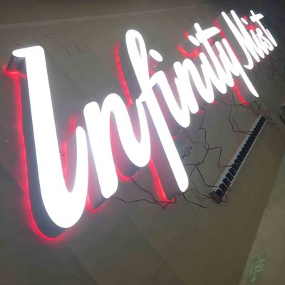 Açık Özel Lazer Kesim Metal Logo İşaretleri Işıklı Tabela HIGHSPAN