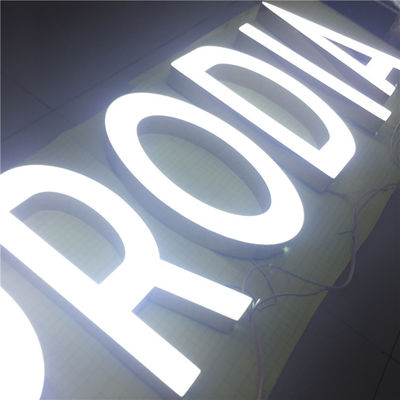 Açık Özel Lazer Kesim Metal Logo İşaretleri Işıklı Tabela HIGHSPAN