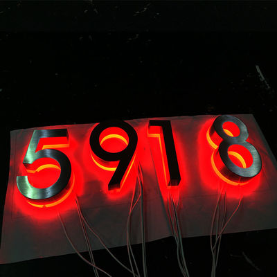 Rgb Açık 3d Harf İşareti Led Kapı Numarası Led Arkadan Aydınlatmalı Ev Numarası