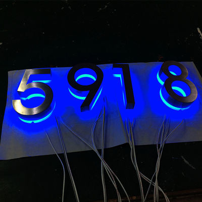 Rgb Açık 3d Harf İşareti Led Kapı Numarası Led Arkadan Aydınlatmalı Ev Numarası
