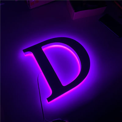 Kanal 3D Mektup Burcu 12v Paslanmaz Çelik Metal Led Bar Burcu AC110V