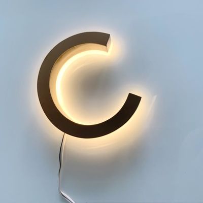 Açık Işık Yukarı 3d Mektup Burcu Akrilik Yazı Tabela 304 # Paslanmaz Çelik 3 cm