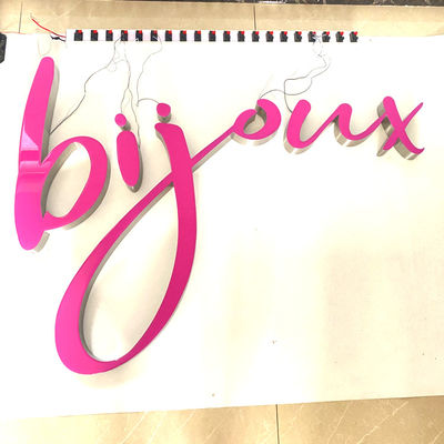 ODM Bina El Yazısı Harfleri 3d Harf İşareti Metal Işıklı Tahta Akrilik