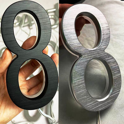 Reklam 3D Akrilik Arkadan Aydınlatmalı Harf İşareti Siyah Boyalı 12cm Kalınlık