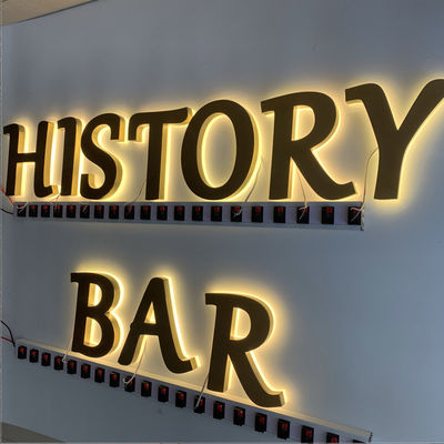 HIGHSPAN Restoran Tabela Paslanmaz Çelik Arkadan Aydınlatmalı CE ROHS