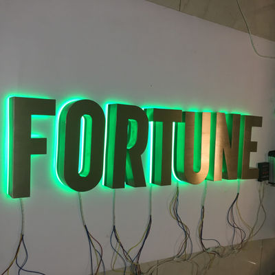 Bina RGB Kanal Harf İşareti Paslanmaz Çelik Aydınlatmalı