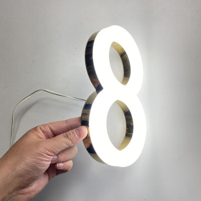 Rüzgar Geçirmez 3D Akrilik Önden Aydınlatmalı Tabela 50000 Saat Ömür Boyu