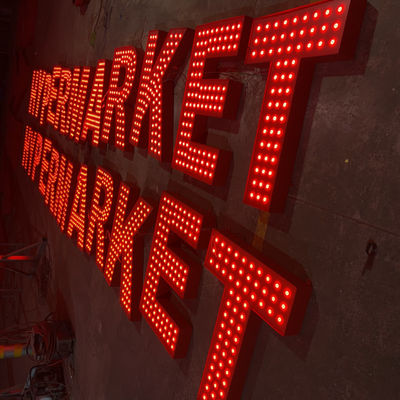 Delikli Delik Işıklı Led Kanal Harfleri Açık Dev Suya Dayanıklı IP67