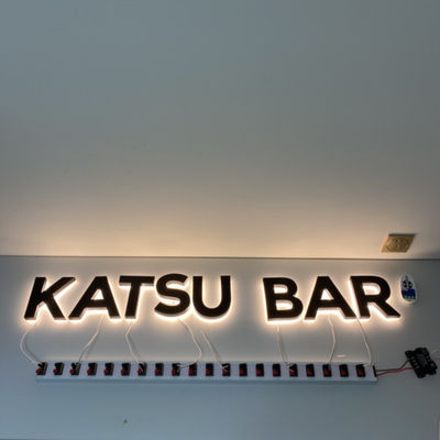 Siyah Kaplama 3D Arkadan Aydınlatmalı Tabela HIGHSPAN Paslanmaz Çelik Logo İşaretleri