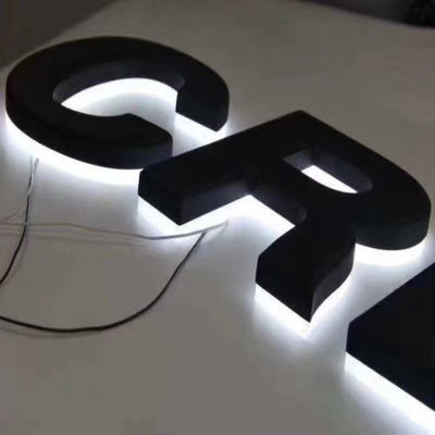 Beyaz Aydınlatma Metal Shopfront Tabela Kanalı Mektup İşareti Arkadan Aydınlatmalı CE ROHS