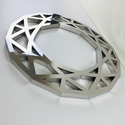 Özelleştirilmiş Vitrin Gümüş Ayna 3D Harf İşareti Arkadan Aydınlatmalı Önden Aydınlatmalı