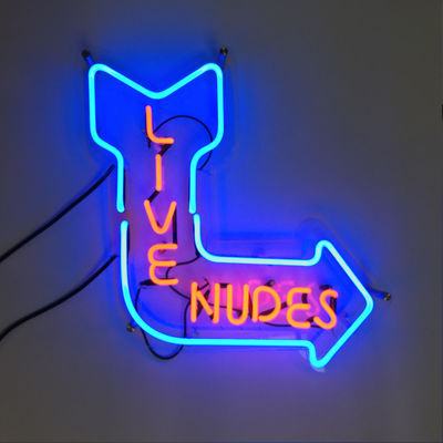 Canlı Nudes Akrilik Neon Tabela Açıkhava Reklamcılığı 60x45cm Duvar Montajı