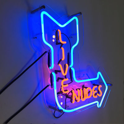 Canlı Nudes Akrilik Neon Tabela Açıkhava Reklamcılığı 60x45cm Duvar Montajı