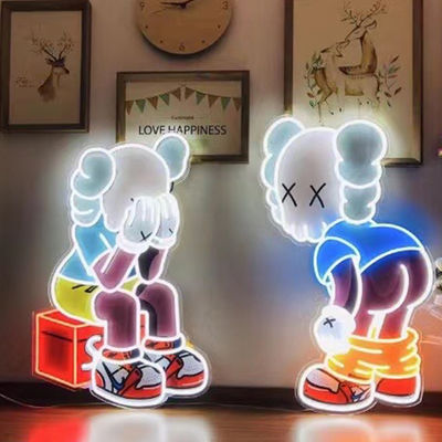 Moda Tasarımı KAWS Özel Neon Tabela Işığı 175mm 190mm