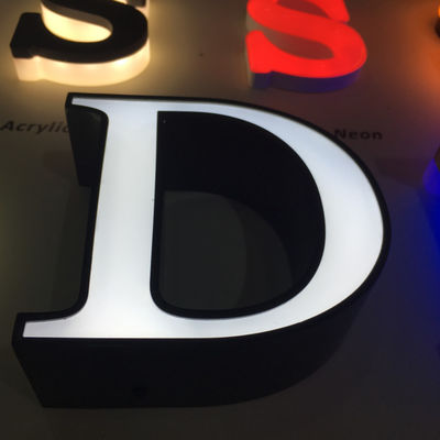 Alüminyum Trim Kapağı Kanal Harf İşareti Önden Aydınlatmalı 6500K 4500k