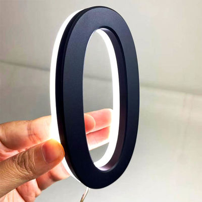 Advertising 3D Acrylic Backlit Letter Sign Black Painted 12cm Thickness